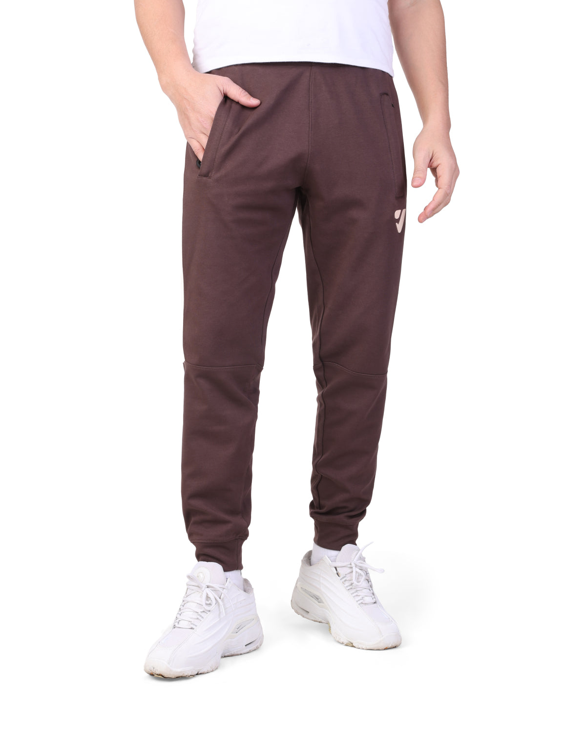 Clover Interlock Cuffed Pants – Rubber Logo Edition Brown