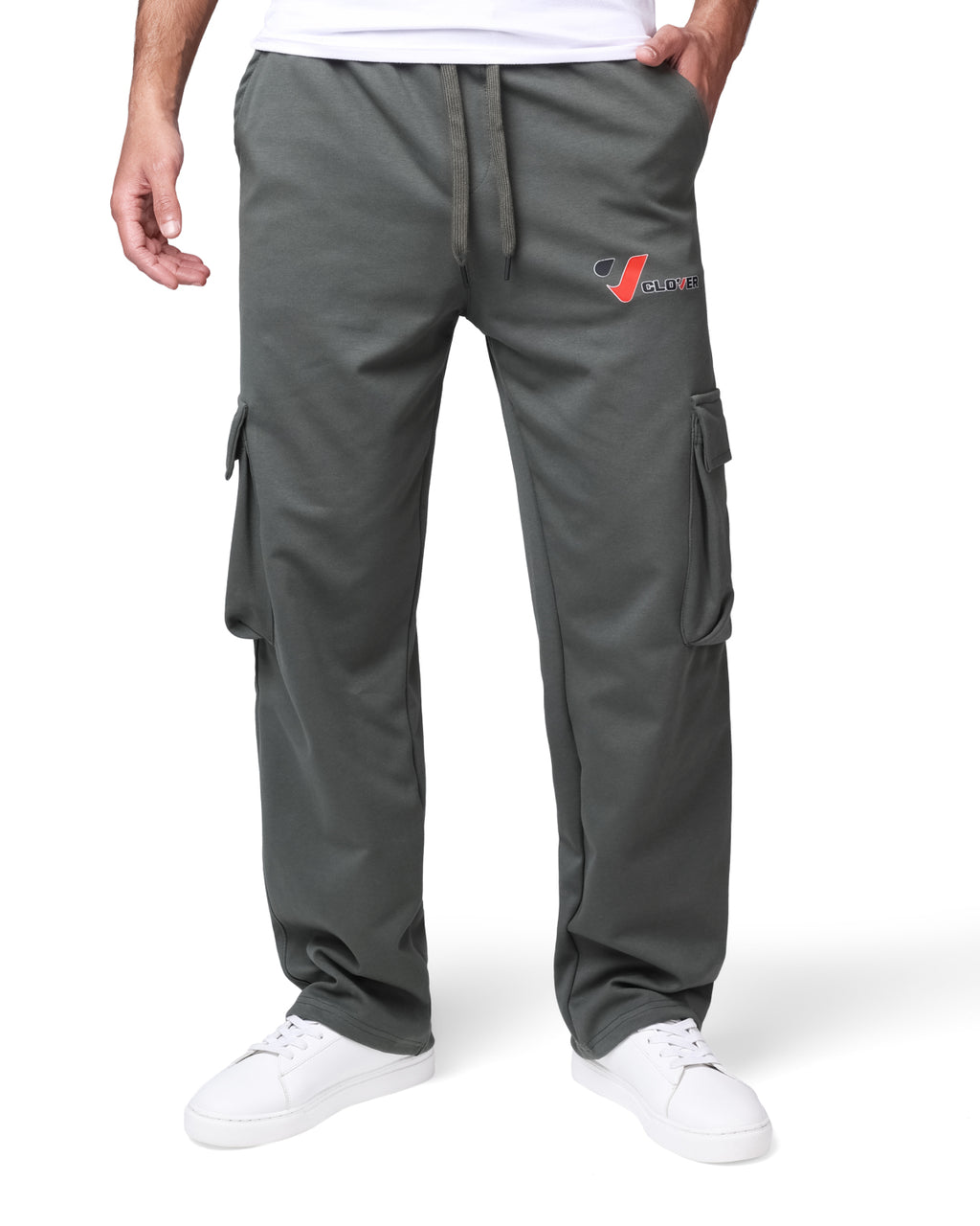 CLOVER Interlock Cotton pants – Two Side Pockets olive