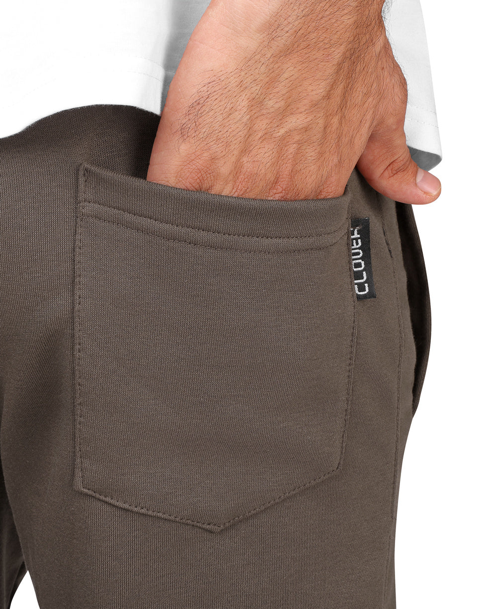 clover cotton SweatPants printed Brown (oversize)