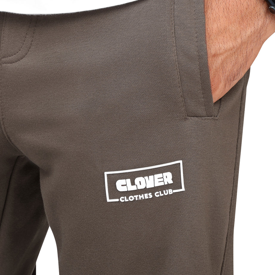 clover cotton SweatPants printed black