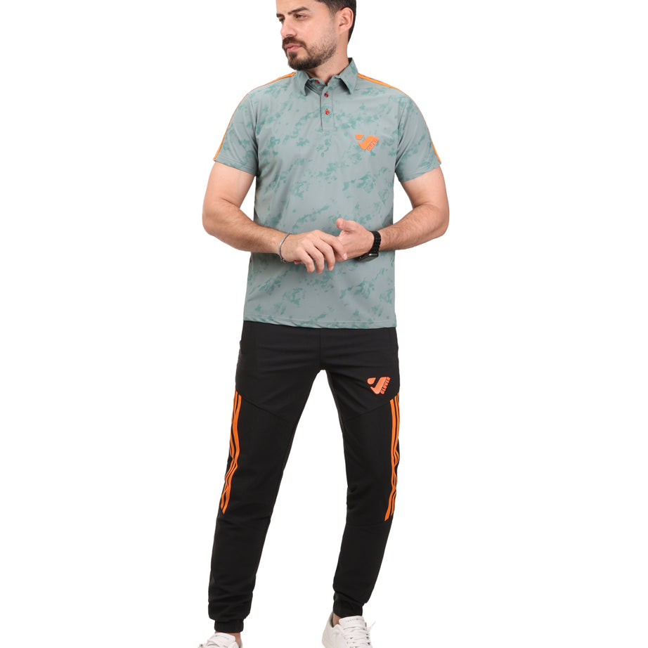 Polo Clover tracksuit with stripe