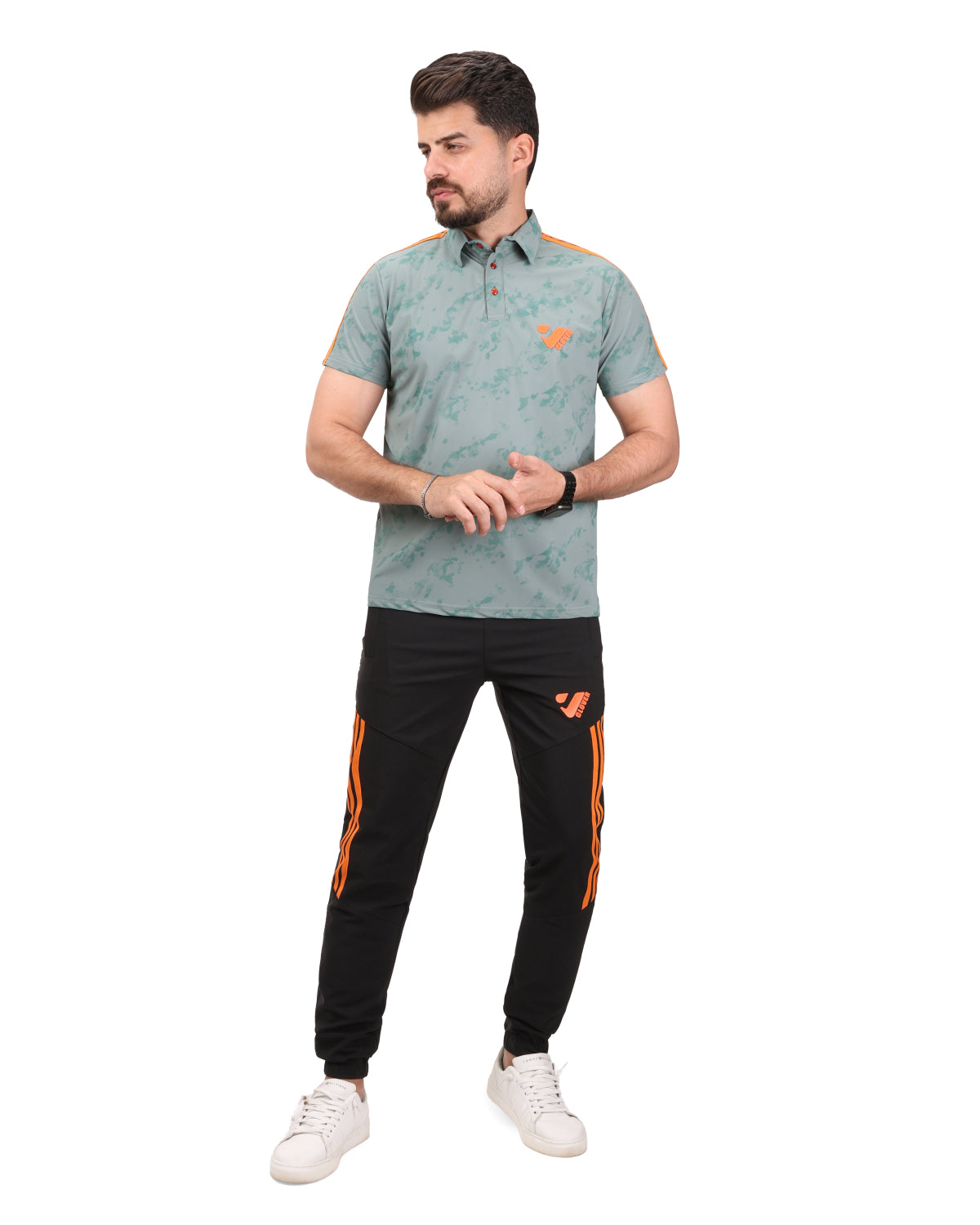 Polo Clover tracksuit with stripe