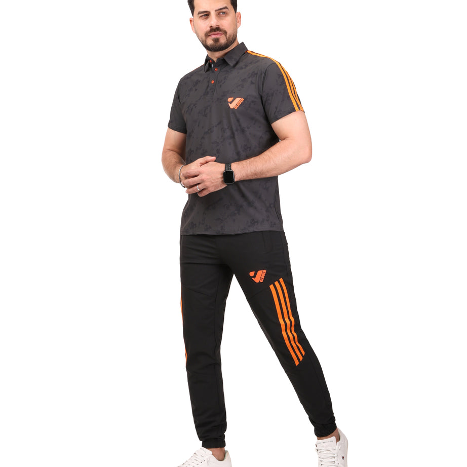 Polo Clover tracksuit with stripe