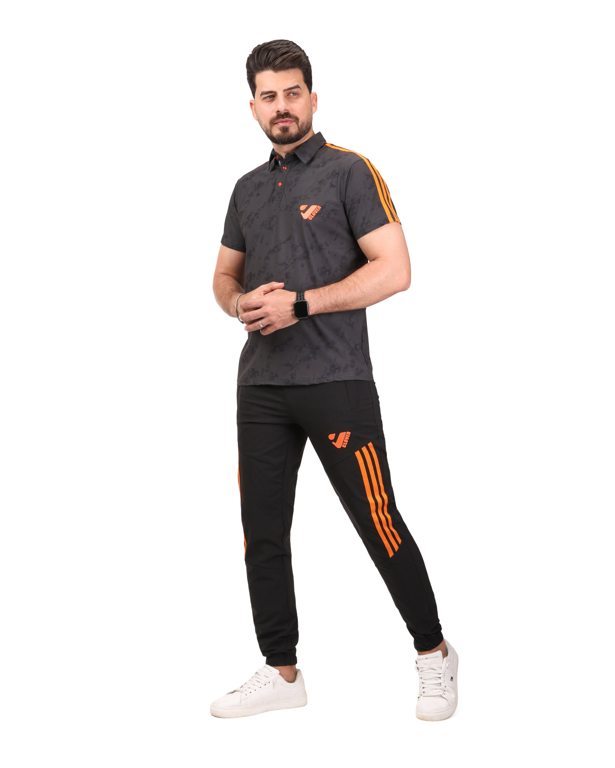 Polo Clover tracksuit with stripe