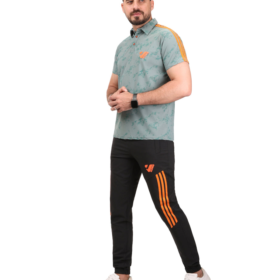 Polo Clover tracksuit with stripe