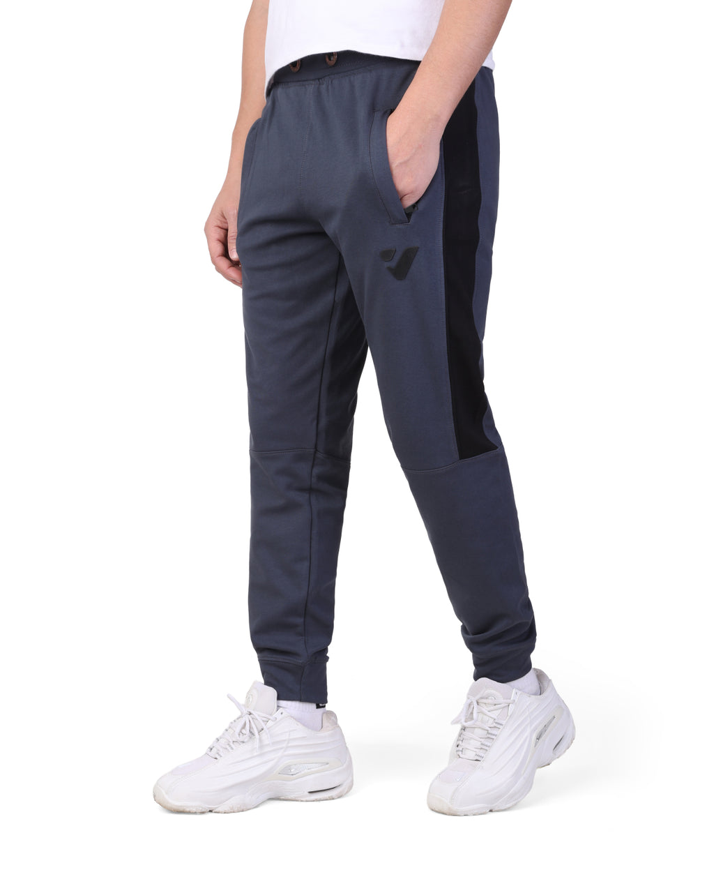 Clover Interlock Cuffed Pants – Rubber Logo Edition GRAY