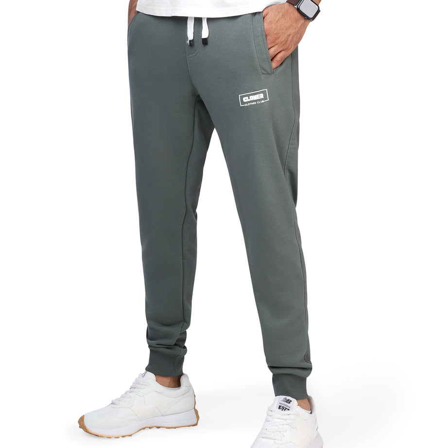 clover cotton SweatPants printed black