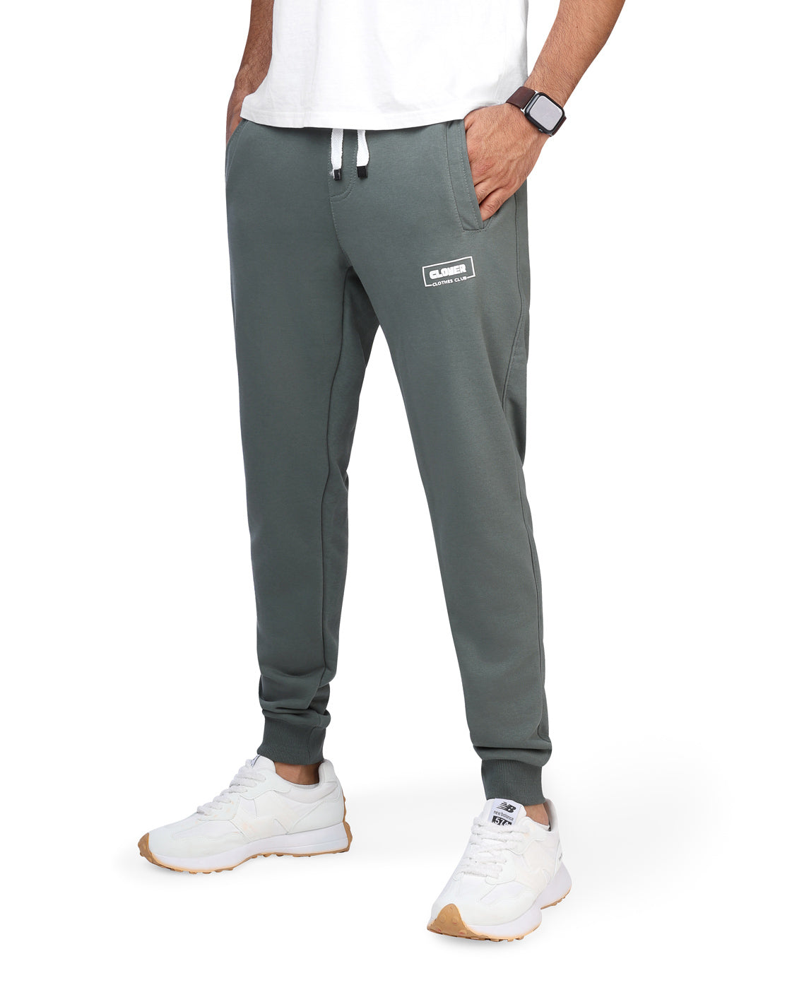 clover cotton SweatPants printed black