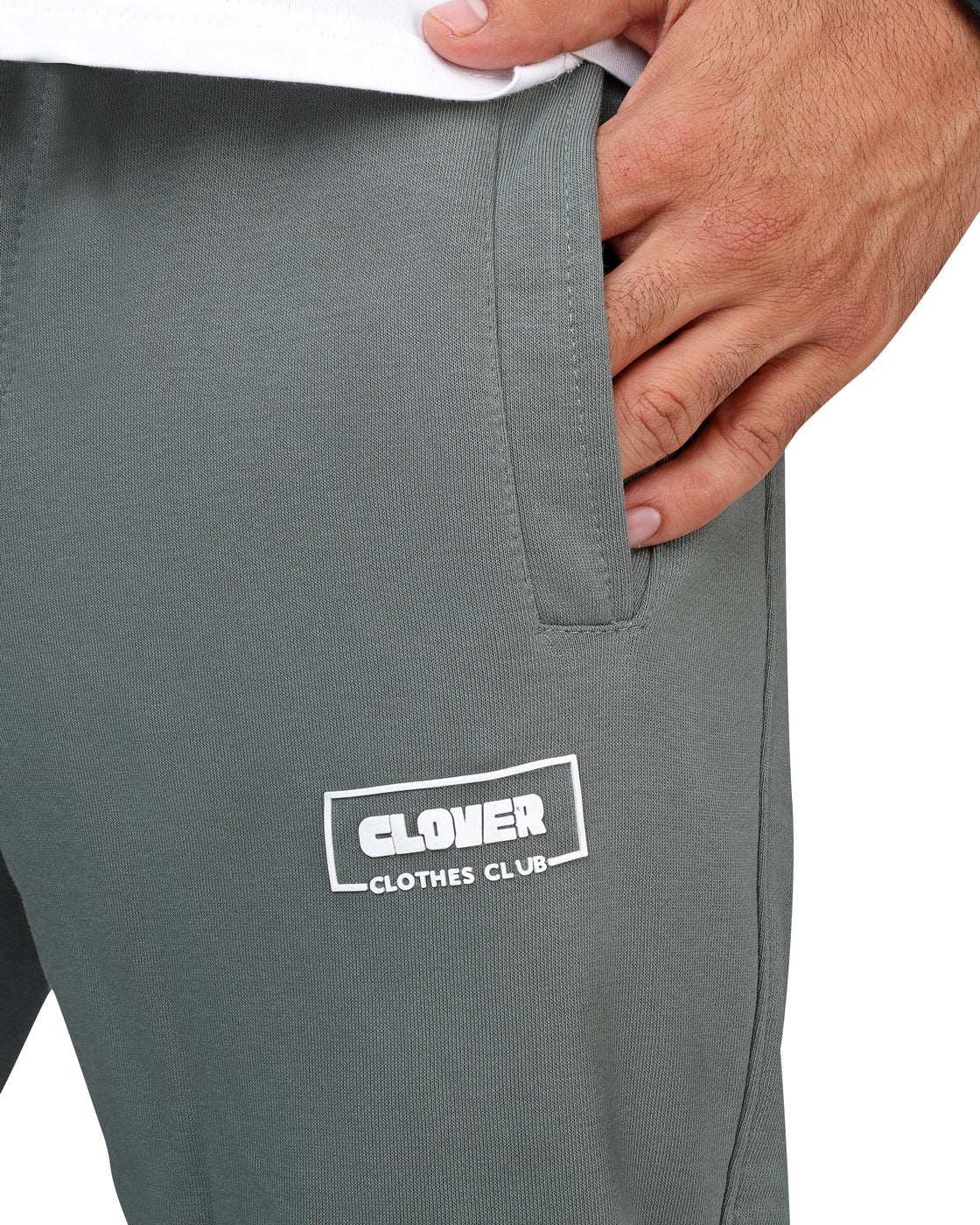 clover cotton SweatPants printed black