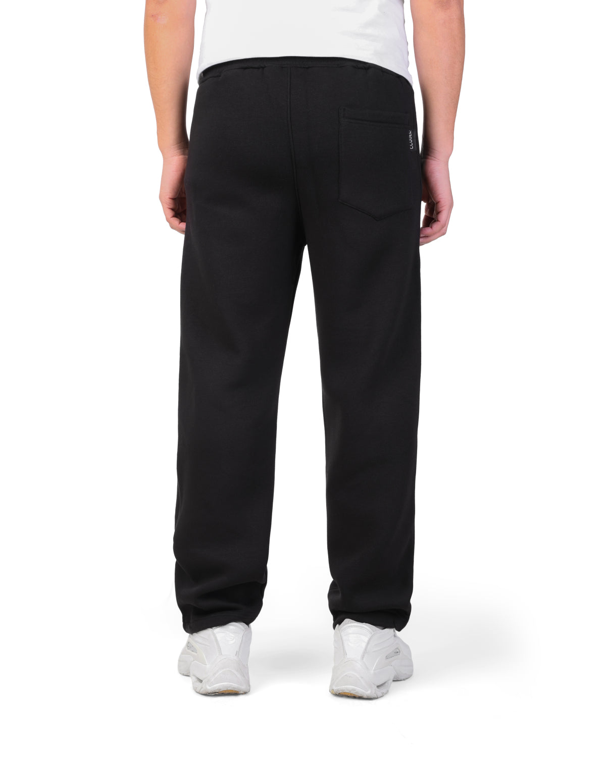 Rubber-logo sponge-texture joggers clover