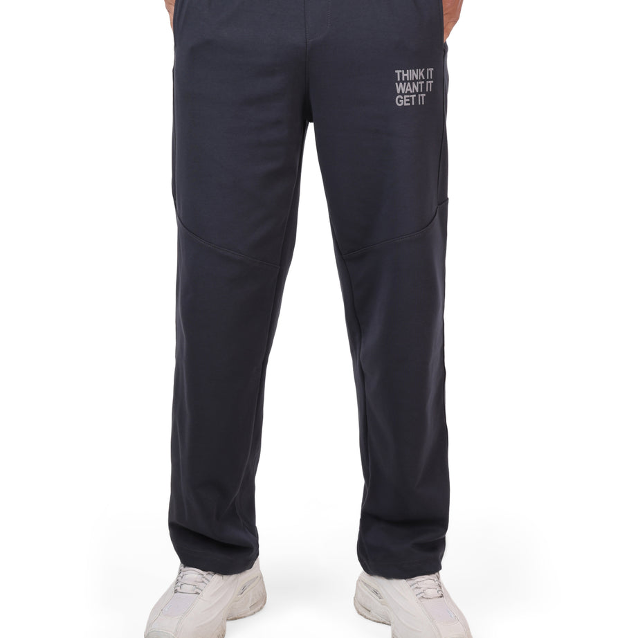 Wide-Leg Cotton Interlock Pants with DTF Print