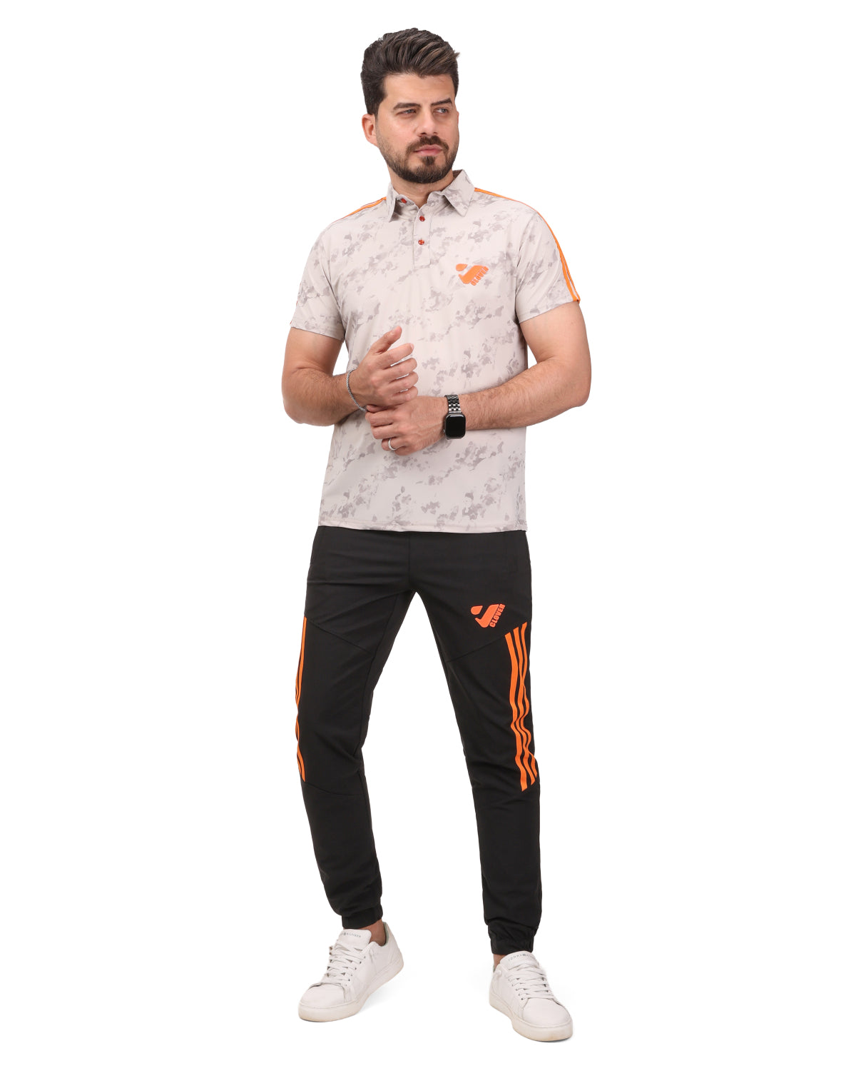 Polo Clover tracksuit with stripe