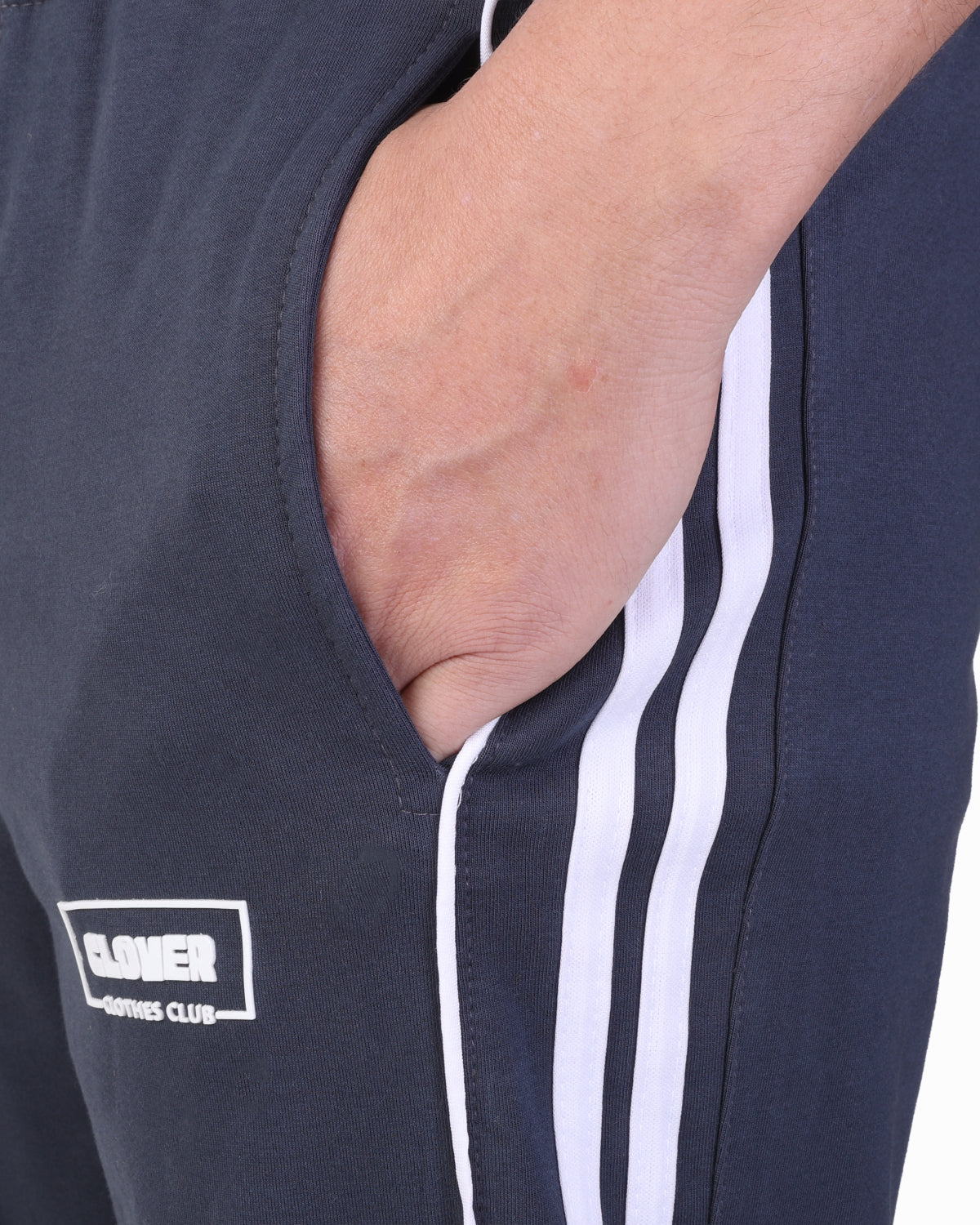 CLOVER Wide-Leg Interlock pants  (Rubber Printing) Gray