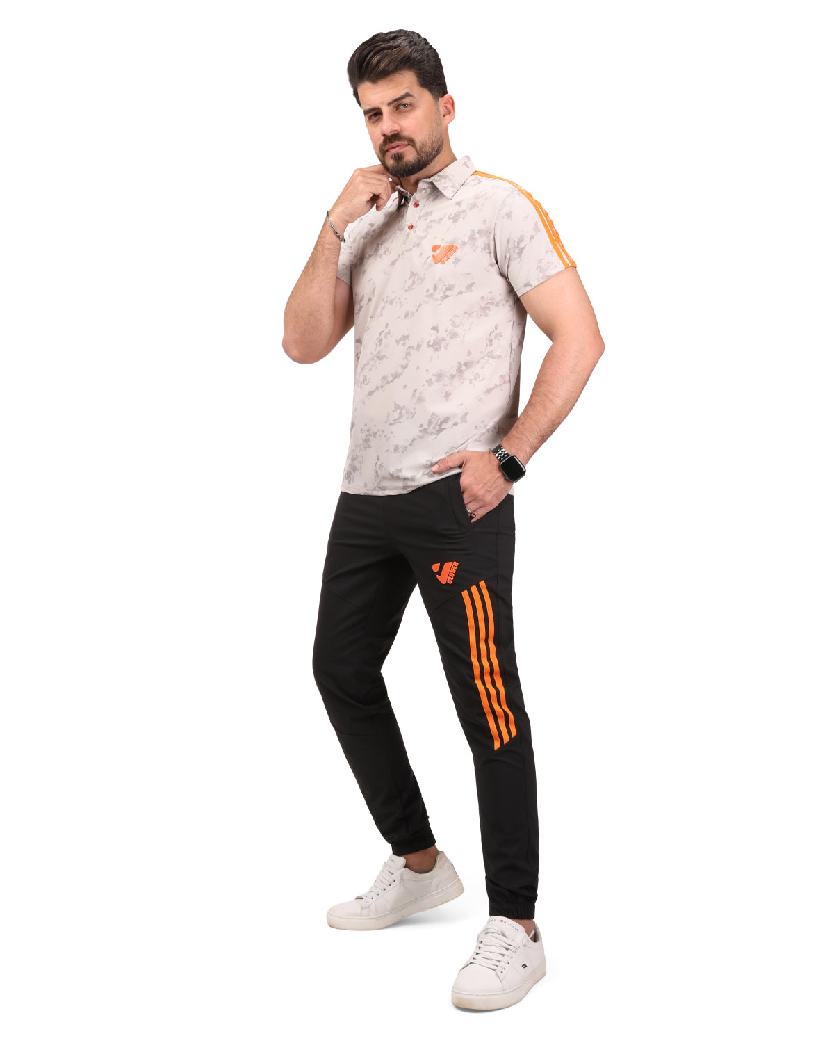 Polo Clover tracksuit with stripe
