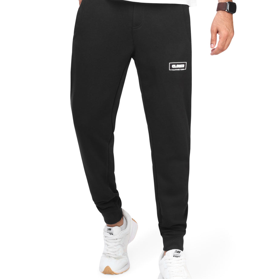 clover cotton SweatPants printed black