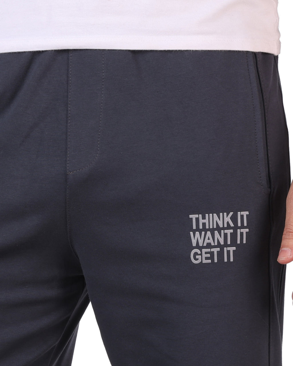 Wide-Leg Cotton Interlock Pants with DTF Print (dark gray)