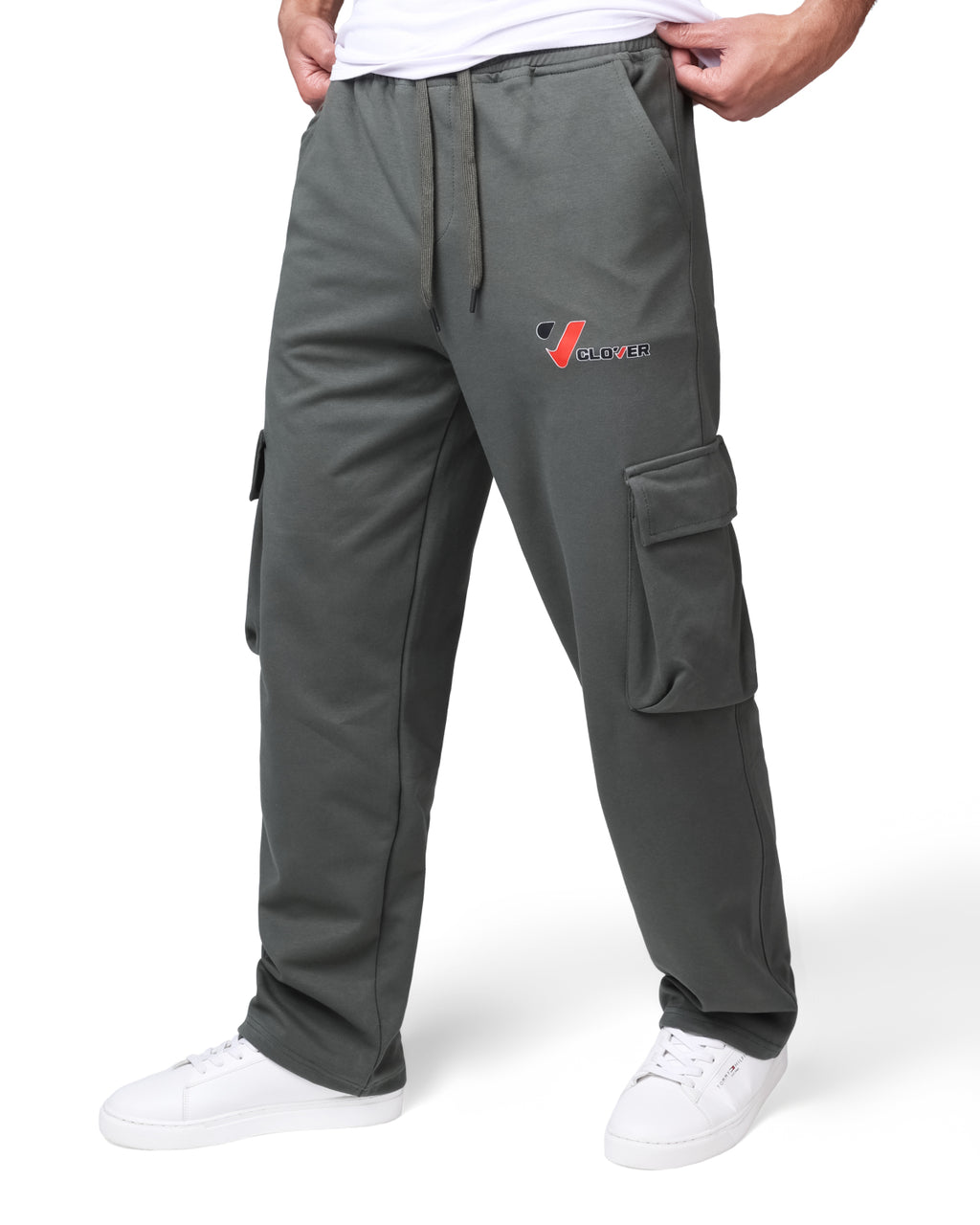 CLOVER Interlock Cotton pants – Two Side Pockets olive