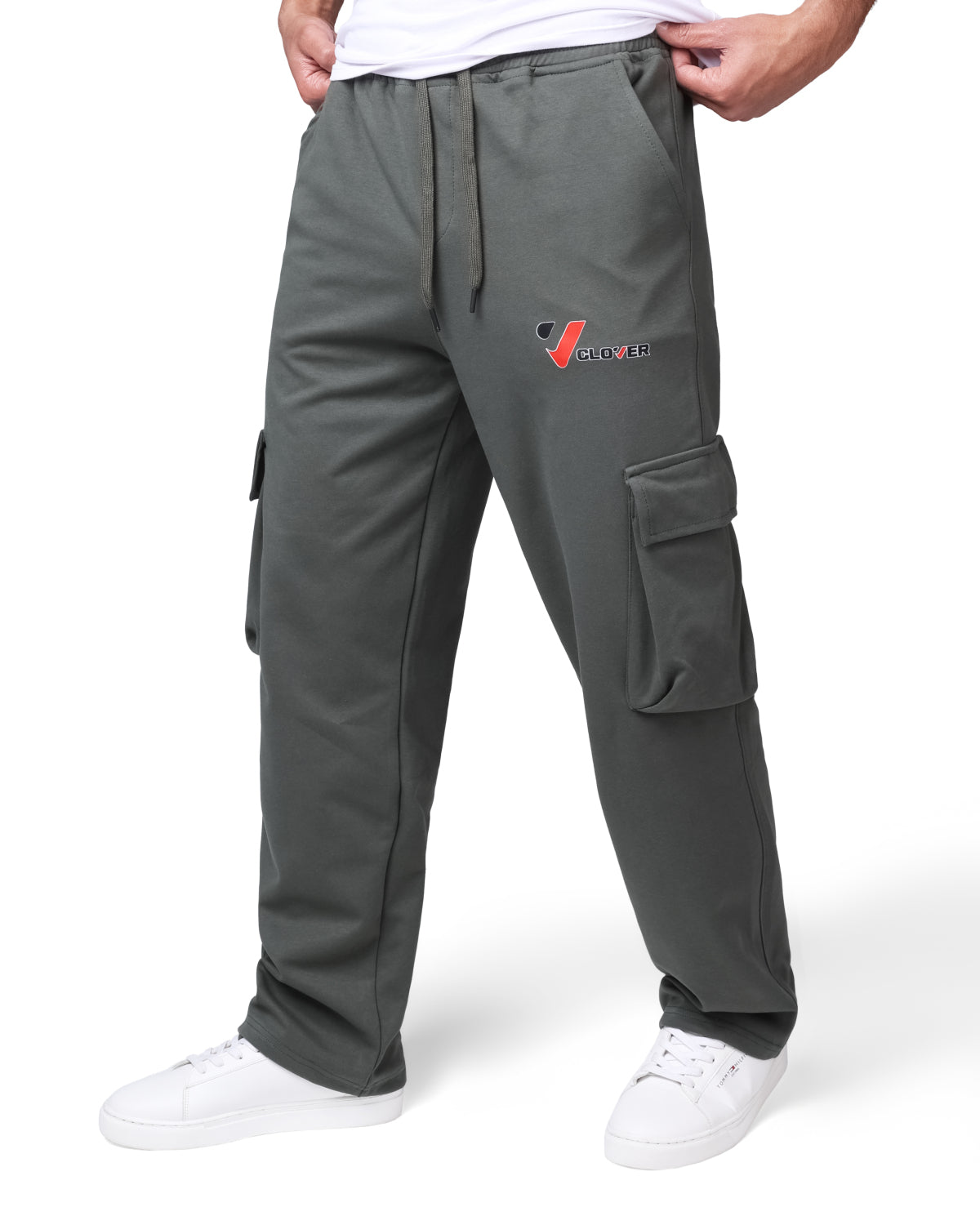 CLOVER Interlock Cotton pants – Two Side Pockets olive